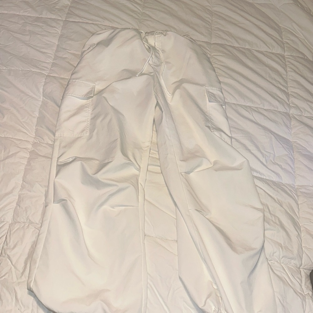 Brand New White Cargo Pants | Medium